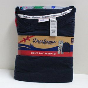 NWT Men's 2 Piece 2XL (44-46) Dearfoams Long Sleeve Tee and Pants Sleep Set